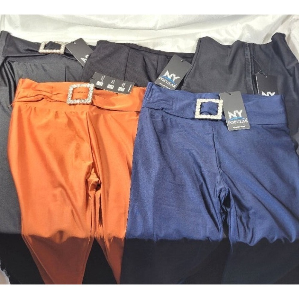 LOT: 5 Pairs NY Popular Mixed Styles Luxury Turkey Leggings - Sz XL